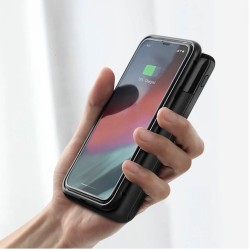 MUSEN - Batterie Powerbank avec Charge à Induction Sans Fil 10,000 mAh + 2 Ports USB, Noir