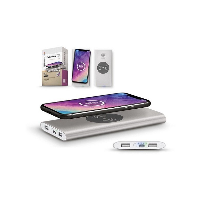 Batterie externe li-po 8000 mah et chargeur par induction