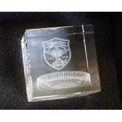 Presse-papier en verre  rectangle avec gravure laser 3d