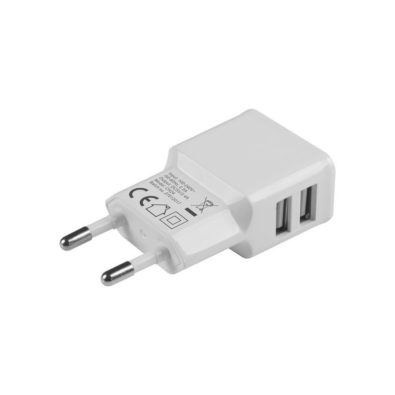 Adaptateur secteur double usb
