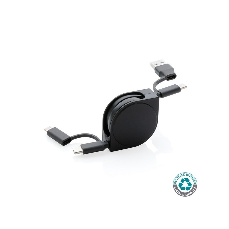 Cable 6 en 1 en tpe et plastique recyclé rcs