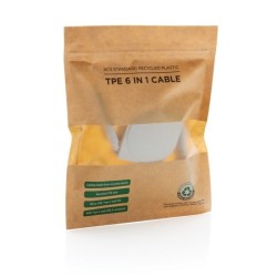 Cable 6 en 1 en tpe et plastique recyclé rcs