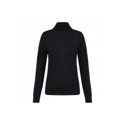 Pull Mérinos col roulé femme