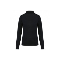 Pull Mérinos col roulé femme