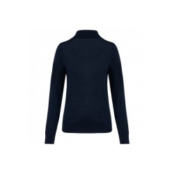 Pull Mérinos col roulé femme