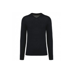 Pull Mérinos col V homme