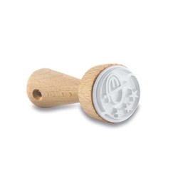 Tampon pour biscuit, diam 55 mm, avec moule à gateaux - gravure laser sur le manche