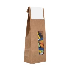 Sachet kraft de bonbons avec étiquette