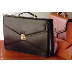 Cartable en cuir de veau grainé