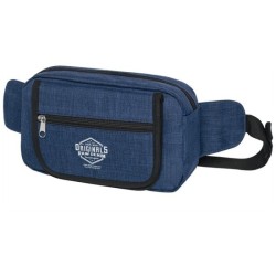 Grande Sacoche banane en tissu effet chiné