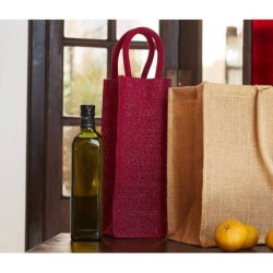 Shimmer Jute Bottle Bag - Sac à bouteille scintillant