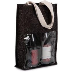 Sac porte bouteilles en jute - kimood
