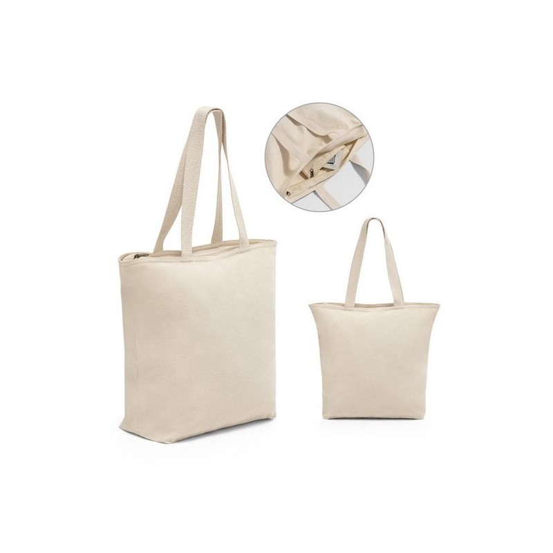 Sac 100% coton avec fermeture éclair