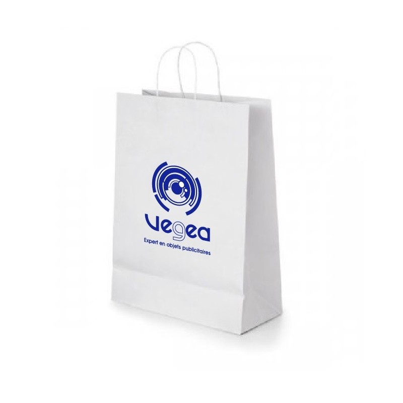 Sac en papier kraft blanc medium