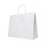 Grand sac en papier kraft blanc 40 x 34 x 11 cm