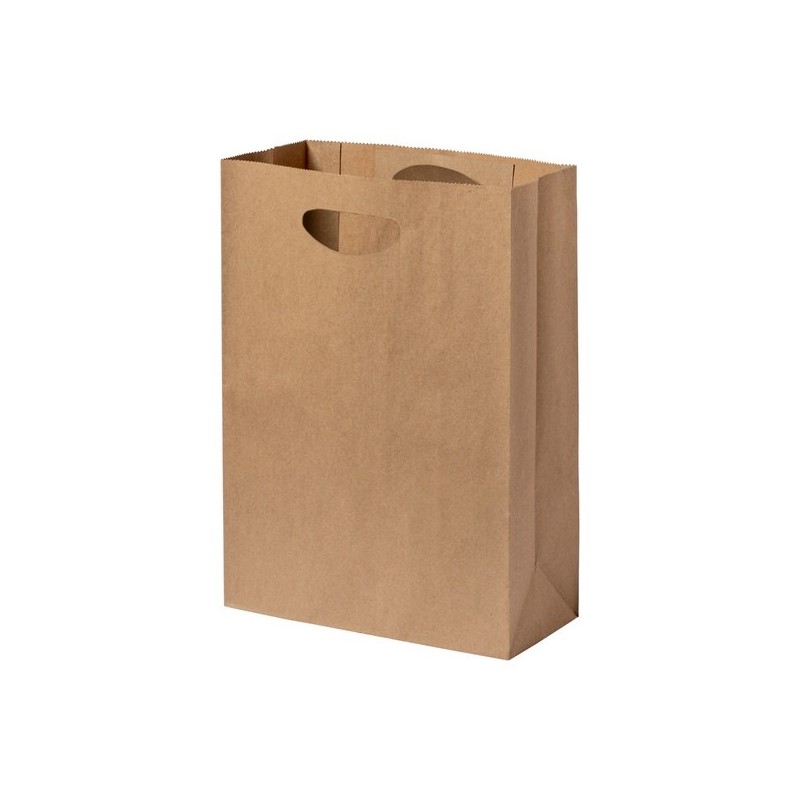 Sac en papier recyclé avec poignées, 80 g/m²