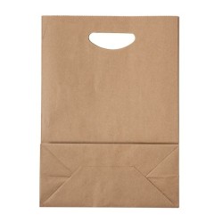 Sac en papier recyclé avec poignées, 80 g/m²