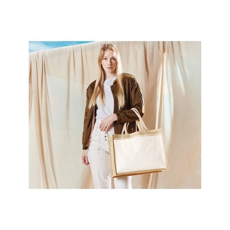 Grand sac shopping en toile de jute