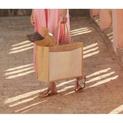 Grand sac shopping en toile de jute