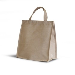 Sac isotherme jute et coton 32x34x18cm