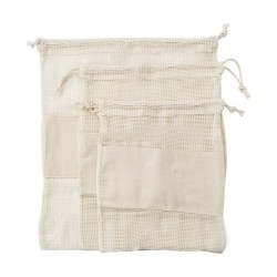 Set 3 sacs filet pour fruits et légumes