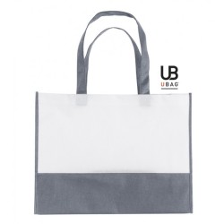 Sac shopping bicolore 38x29cm intissé