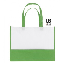 Sac shopping bicolore 38x29cm intissé