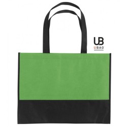 Sac shopping bicolore 38x29cm intissé