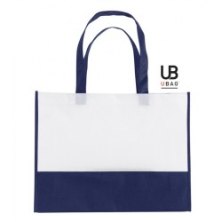 Sac shopping bicolore 38x29cm intissé