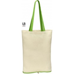 Sac pliable en coton bicolore