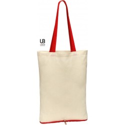 Sac pliable en coton bicolore