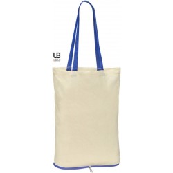 Sac pliable en coton bicolore