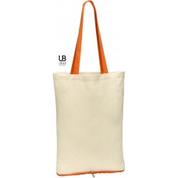 Sac pliable en coton bicolore