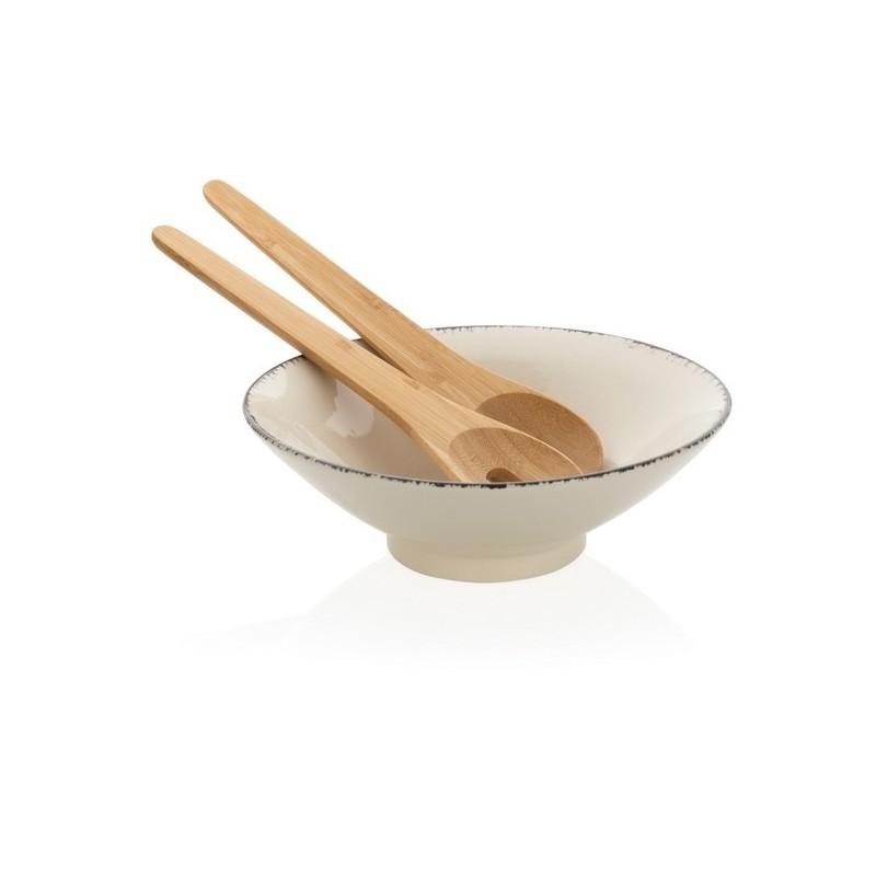 Saladier 25cm avec couverts à salade