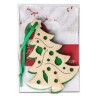 Pendentif en feutrine et en bois - Sapin de Noël en boîte