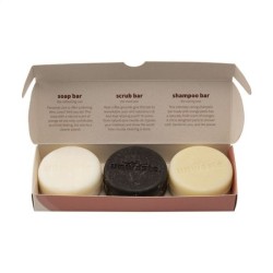 Unwaste Soap Set savon, d'écorce et shampoing