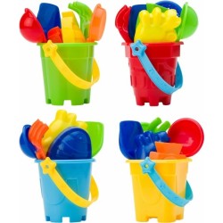 Seau de plage aux couleurs vives