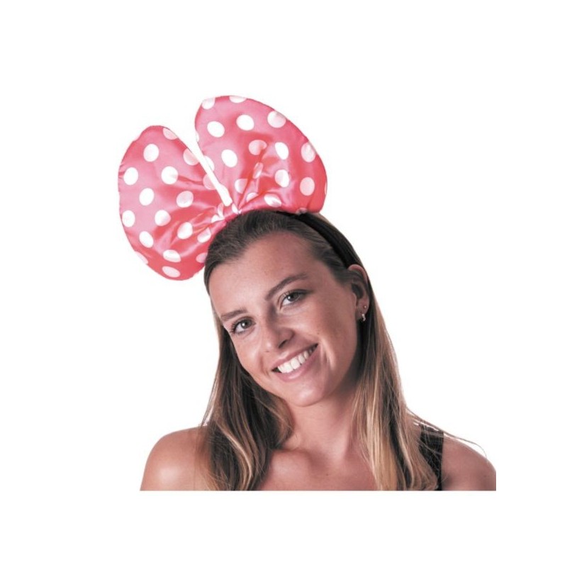 SERRE TETE GROS NOEUD ROSE