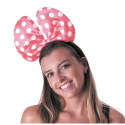 SERRE TETE GROS NOEUD ROSE