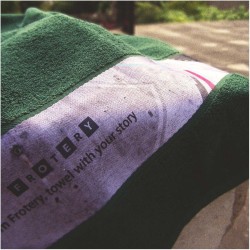 Serviette 70x140cm avec liteau imprimé