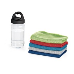 Serviette de sport avec bouteille