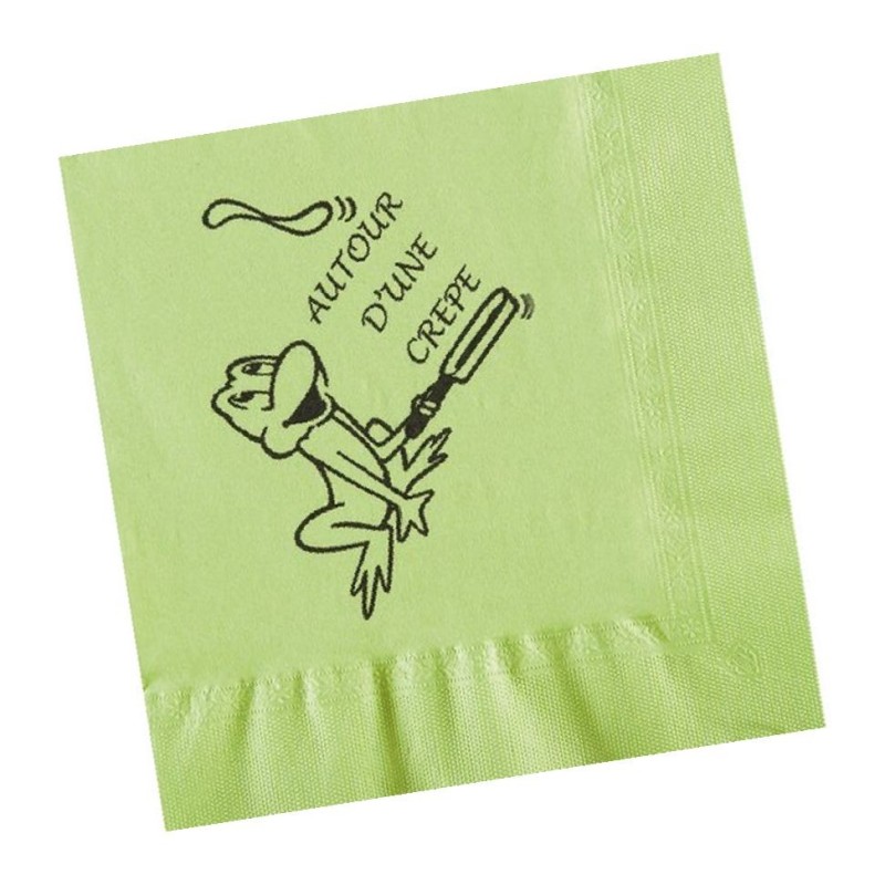 Serviette papier couleur 39x39cm (le mille)