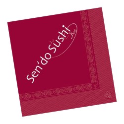 Serviette papier couleur 39x39cm (le mille)