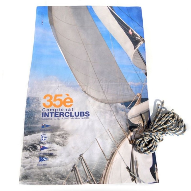 Serviette microfibre 90x166cm quadri