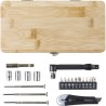 Boîte à outils de 27 pièces en bambou Elmar