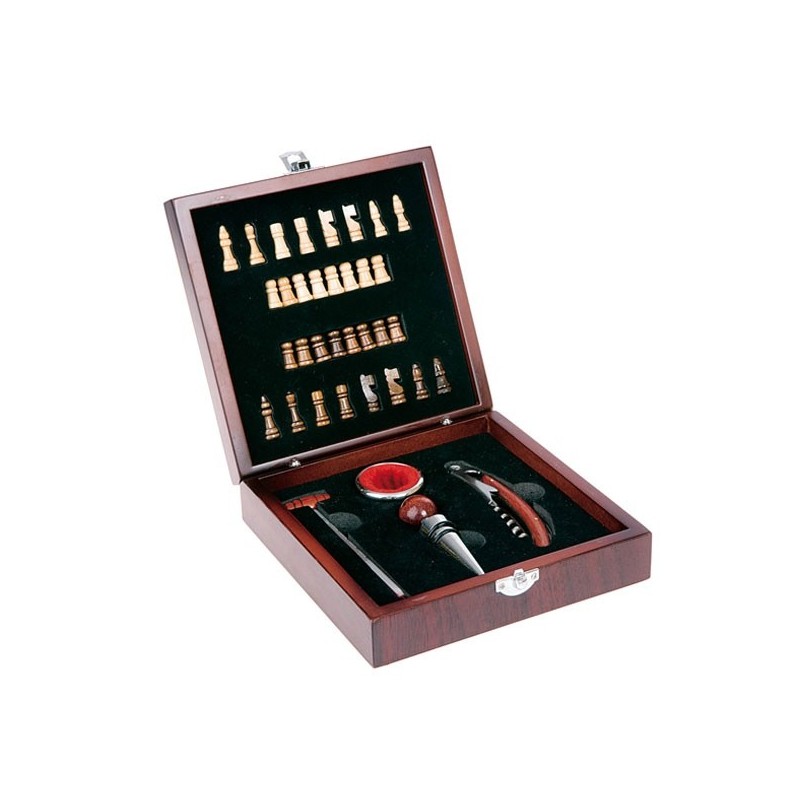 Set à vin avec jeu d'échec
