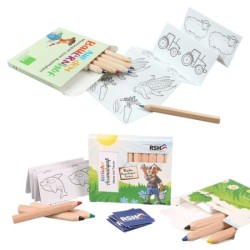 Set 6 crayons avec jeu de mémo à colorier