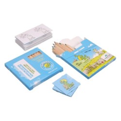 Set 6 crayons avec jeu de mémo à colorier