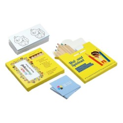 Set 6 crayons avec jeu de mémo à colorier