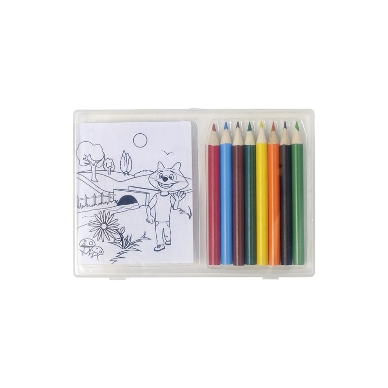 Set à dessin de 8 crayons de couleur et 20 feuilles